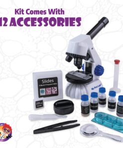 My First Lab’s MFL-20 Mini Microscope for Kids 5-7 - Entry Level STEM Microscope Kit with Child’s Microscope, Microscope Slides, Guide and More 10 814D2p7LmmL