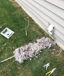 Dryer Vent Duct Cleaning Kit - Gardus RLE202 LintEater Rotary Dryer Vent Cleaner Kit, Removes Lint, Dryer Vent Cleaning System Extends Up to 12’ with 4 Flexible 3' Rods, Air Duct Cleaning Tools 62 814D91iXEL