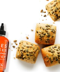 Bees Knees Meyer Lemon Honey, 12.5 oz, Pure Honey with Citrus, Gluten Free, Paleo Friendly Wildflower Natural Honey for Tea, Cooking, Food Gifts, Unique Gifts 18 814DF54ngEL