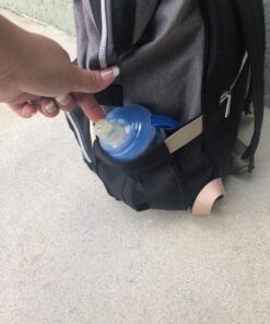 Hafmall Diaper Bag Backpack, Multifunctional Baby Diaper Bag with Stroller Hooks, Stylish Baby Bag for Mom Dad, Gray Black Black Gray 63 814DHCwjDWL