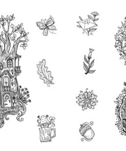 Secret Village - A Coloring Book Adventure: Beyond the Garden Gate, Beneath the Forest Floor, Among the Hollow Trees - A Mystery Endures! (Purse Sized ... & Inspirational for Ages 9 to Adult) 69 814F7SKLzL 1