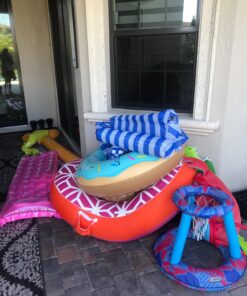 COOP Hydro Spring Hoops, Pool Toy, Inflatable Pool Game Basketball Set Multicolor 16 814FhWW9ZIL