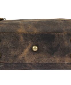 KOMALC Premium Buffalo Leather Unisex Toiletry Bag Travel Dopp Kit Distressed Tan 39 814GKRMZD9L
