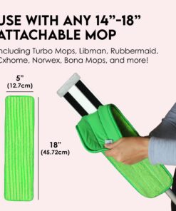 Microfiber Mop Pads 4 Pack - Reusable Washable Cloth Mop Head Replacements Best Thick Spray Wet Dust Dry Flat Velcro Attachment 18" Inch - Cleaning Refill Fits Bona, Bruce, Rubbermaid, Libman + More 1 27 814GZKUWH0L