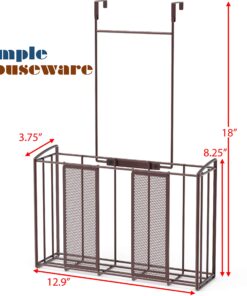 SimpleHouseware Over Cabinet Door Organizer, Mesh Bronze Brown 25 814HA85FjuL