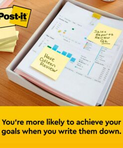 Post-it Notes, 3x3 in, 24 Pads, Canary Yellow, Clean Removal, Recyclable 15 814HE1A2mwL