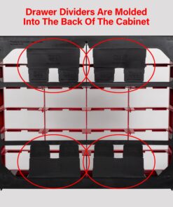 Akro-Mils 10124, 24 Drawer Plastic Parts Storage Hardware and Craft Cabinet, 20-Inch W x 6-Inch D x 16-Inch H, Black 35 814KFam1I2L