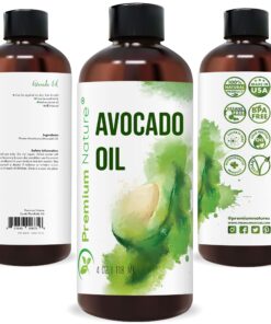Premium Nature Avocado Oil for Skin - Avocado Oil for Hair Growth - Pure Organic Avocado Oil - Avacado Oil - Natural and Gentle Avocado Oil for Face Body Oil Hydrating Carrier Oil 4oz 4 Fl Oz (Pack of 1) 8 814LVFOQDL