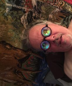 GloFX Black Kaleidoscope Glasses- Rainbow Rave Prism Diffraction 39 814N8qPWOFL