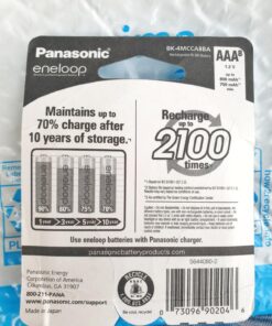Panasonic BK-4MCCA8BA eneloop AAA 2100 Cycle Ni-MH Pre-Charged Rechargeable Batteries, 8-Battery Pack 8 Count (Pack of 1) 46 814Nd6Yy2OL