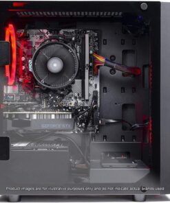 SkyTech Blaze II Gaming Computer PC Desktop – Ryzen 5 2600 6-Core 3.4 GHz, NVIDIA GeForce GTX 1650 4G, 500G SSD, 8GB DDR4, RGB, AC WiFi, Windows 10 Home 64-bit 2600 | 1650 24 814O9u1CzEL