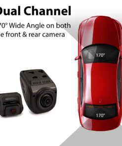 Rexing V1P Pro Dual 1080p Full HD Front and Rear 170° Wide Angle Wi-Fi Car Dash Cam with Built-in GPS Logger, Supercapacitor, 2.4" LCD Screen, G-Sensor, Loop Recording, Mobile App, Parking Monitor 17 814Ohx vHFL