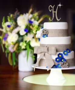 Letter H Gold Rhinestone Crystal Cake Topper For Wedding, Birthday, Anniversary, Party. Shine & Sparkles. (Gold Letter H) Letter H Gold 5 814PwrkID1L