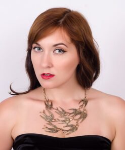 Jane Stone Vintage Swallow Fashion Collar Necklace Bib Statement Jewelry for Women Antique Bronze 17 814SCwvvJL