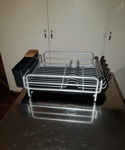 KINGRACK Aluminum Dish Drying Rack,Large Dish Rack and Drain Board Set,Kitchen Dish Rack 32 814TpA33ajL