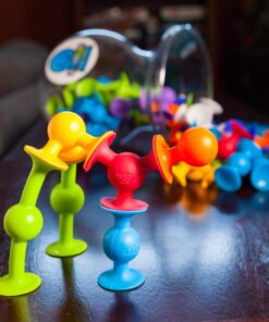 Fat Brain Toys Squigz Deluxe Set - 50-Piece Suction Construction Toy for Ages 3+ 14 814U3590R0L