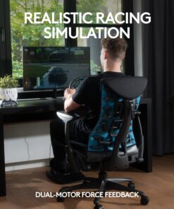 Logitech G29 Driving Force Racing Wheel and Floor Pedals, Real Force Feedback, Stainless Steel Paddle Shifters, Leather Steering Wheel Cover for PS5, PS4, PC, Mac - Black 21 814UDvynCgL