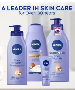 NIVEA Shea Nourish Body Lotion, Dry Skin Lotion with Shea Butter, 16.9 Fl Oz Pump Bottle 16.9 Fl Oz (Pack of 1) 30 814Uot9yFAL