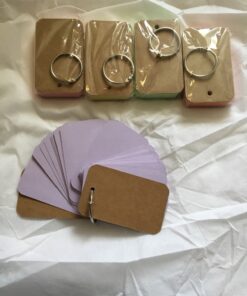 Koogel 300 Pieces 2.2 x 3.5 Inches Multicolor Kraft Paper Binder Ring Easy Flip Flash Card/Study Cards/Memo Scratch Pads/Bookmark/DIY Greeting/Index Card Stock/Note Card(50 Sheets per Set) 300 --multicolored 59 814V7OmMdtL