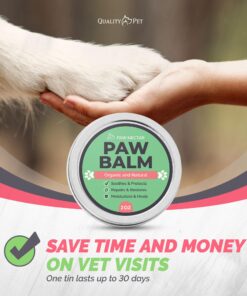 Paw Nectar Dog Paw Balm - Heals, Repairs & Restores Dry, Cracked & Damaged Paws - 100% Organic & Natural Cream Butter, Wax, Moisturizer & Protection for Dog Feet & Foot Pads - Effective & Safe - 2 Oz 30 814V8KRxddL