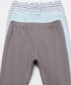 Luvable Friends Baby Boys' Cotton Pants 3-6 Months Navy Stripe 7 814Vo1VAXCS