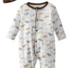 Little Me baby-boys Footie and Hat 3 Months Cute Puppies 20 814WXhHErwL