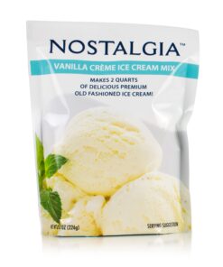 Nostalgia Premium Ice Cream Mix, 8 (8-Ounce) Packs, Makes 16 Quarts Total Vanilla 12 814Waxo5 GL