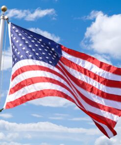 Alternative view of American Flag - 100% Made in the USA - 4' x 6' ft - Perma-Nyl Sewn Nylon with Grommets - Durable, and Patriotic - For Gardens, Homes, Patios and Cars – By Valley Forge Flag 4'x6'