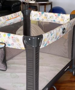 Graco Pack and Play Portable Playard, Push Button Compact Fold, Carnival Pack N Play 49 814cu6UqaIL
