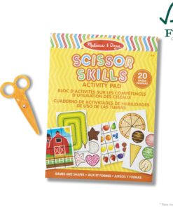 Melissa & Doug Scissor Skills Activity Book With Pair of Child-Safe Scissors (20 Pages), 11.25 x 8.2 x 0.7 35 814d8wsieJL 2