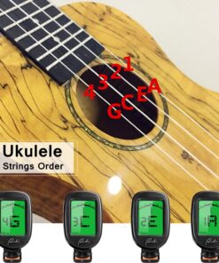 Ranch Guitar Tuner Clip On for Acoustic/Electric Guitar, Ukulele, Violin, Bass, Banjo & Chromatic Tuning Modes - Classical Black 20 814daGYpYfL