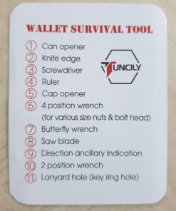 Survival Credit Card Multitool by Tuncily (Silver) - 11 in 1 Wallet Multipurpose Tool, Bottle Opener, Everyday Utility Tactical Multi Tool, Christmas Gifts Stocking Stuffers for Men 15 814eXqjEbxL