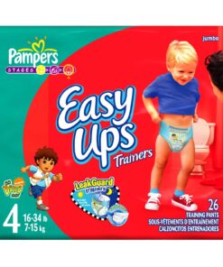 Pampers Easy Ups Diapers, Boy, Size 2T-3T, 26-Count