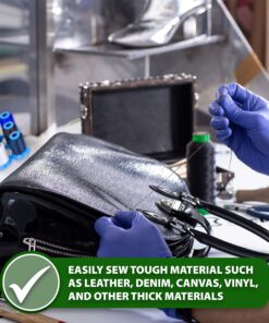 Mandala Crafts Tex 70 Bonded Nylon Thread for Sewing - 1500 YDs T70 Heavy Duty Black Nylon Thread Size 69 210 D Upholstery Thread for Leather Jeans Weaving 19 814fVZRD7mL