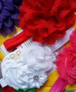 QandSweet Baby Girl Headbands with Polygonal Flower Inlay Rhinestone for Photography (Styles of 9) Styles of 9 24 814h5TNImuL