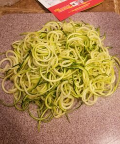 Brieftons 5-Blade Spiralizer: Vegetable Spiral Slicer, Best Veggie Pasta Spaghetti Maker, With 3 Exclusive Recipe eBooks, 100% Lifetime Replacement Warranty White 41 814hiMPRqAL