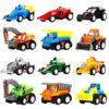 Yeonha Toys Pull Back Vehicles, 12 Pack Mini Assorted Construction Vehicles and Race Car Toy, Vehicles Truck Mini Car Toy for Kids Toddlers Boys Child, Pull Back and Go Car Toy Play Set 61 814iSUAyrzL