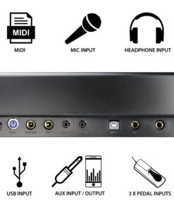 RockJam 88 Key Digital Piano Keyboard Piano with Full Size Semi-Weighted Keys, Power Supply, Sheet Music Stand, Piano Note Stickers & Simply Piano Lessons 24 814jGrGcWbL