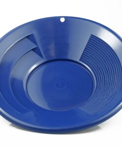 SE 10 Inch Gold Panning Pan - Dual Riffles for Easier Mining and Prospecting, Blue 10" 12 814jeWQccTL