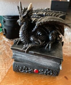 Mythical Guardian Dragon Trinket Box Statue with Hidden Book Storage Compartment for Decorative Gothic & Medieval Décor and Figurines As Jewelry Boxes or Fantasy Gifts for Office Study-Library 36 814k uHnbiL