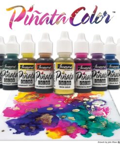 Jacquard Alcohol Ink Set - Pinata Color Exciter Pack - Highly Saturated - Acid-Free - 9 Assorted Colors Half Ounce 46 814kiDqMUhL