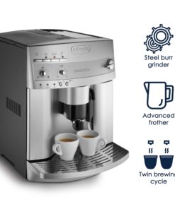 De'Longhi ESAM3300 Magnifica Super Automatic Espresso & Coffee Machine, Silver 30 814nArTAoML