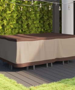 Duck Covers Ultimate Waterproof Square Patio Table & Chair Set Cover, 90 Inch 92"W x 92"D x 32"H 34 814nWxTkZvL