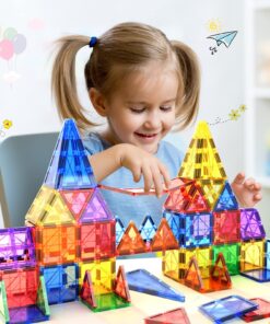 Magnetic Tiles Kids Toys STEM Magnet Toys for Toddler Magnetic Blocks Building Toys Preschool Learning Sensory Montessori Toys for 3+ Year Old Boys and Girls, Safe Creativity Toddler Kids Toys 25 814p0w8Wu3L