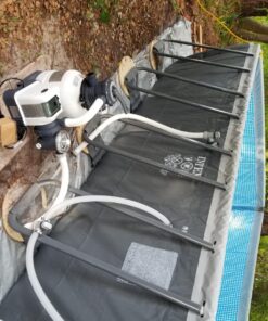 Intex 24ft X 12ft X 52in Ultra Frame Rectangular Pool Set with Sand Filter Pump, Ladder, Ground Cloth & Pool Cover 24 ft x 12 ft x 52 in 43 814pIyUui3L