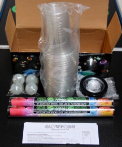 GLOWPONG Green vs Blue Glow in The Dark Beer Pong Game Set for Indoor Outdoor Nighttime Competitive Fun, 12 Green vs 12 Blue Glowing Cups, 4 Glowing Balls, 1 Ball Charging Unit Makes Every Shot Glow 17 814s8u6TtqL