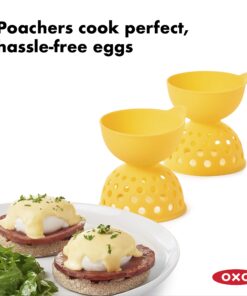 OXO Good Grips Silicone Egg Poachers (Set of 2),Yellow 32 814upsvMFDL