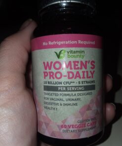 Vitamin Bounty Women's Pro Daily - Vaginal Probiotic & Prebiotic & pH Balance, Probiotics for Women Vaginigal Health, 10 Billion CFUs Per Serving with Cranberry, Gluten-Free - 60 Capsules 60 Count (Pack of 1) 50 814wV8xDOhL