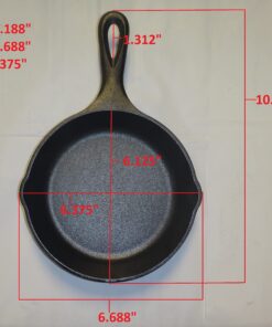 Lodge 6-1/2 Inch Cast Iron Pre-Seasoned Skillet – Signature Teardrop Handle - Use in the Oven, on the Stove, on the Grill, or Over a Campfire, Black 6.5 Inch 29 814x8GfY5RL