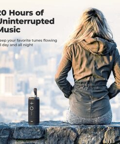 Tribit StormBox Bluetooth Speaker - 24W Portable , 360° Full Surround Sound, Enhanced Bass, Wireless Dual Pairing, IPX7 Waterproof, 20-Hour Playtime, 66ft Bluetooth Range Outdoor Speaker black 29 814xkjAGioL